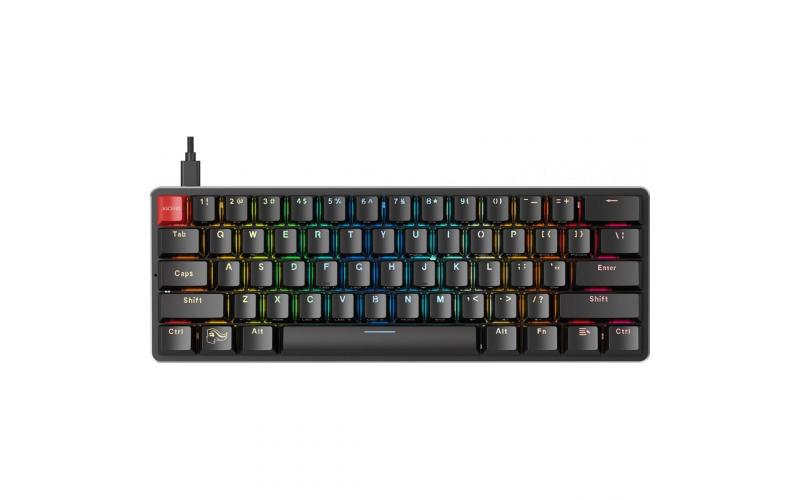 Glorious GMMK COMPACT (60%) , Modular Mechanical Gaming Keyboard - US (ANSI) 61/62 Keys -Removable USB Cord , RGB LED Backlit, Hot Swap Switches (Black/Brown Switches)